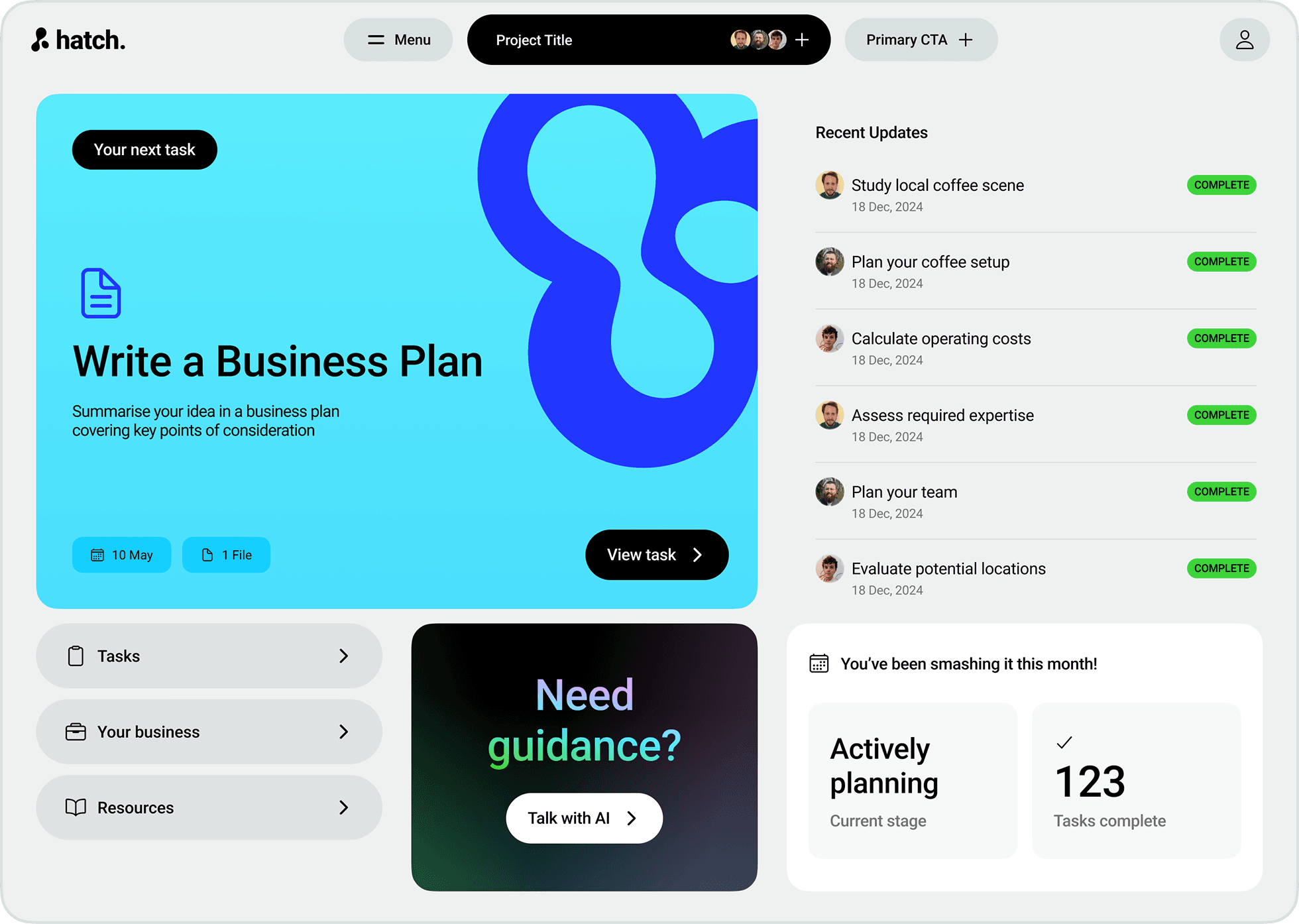 Hatch app screenshot