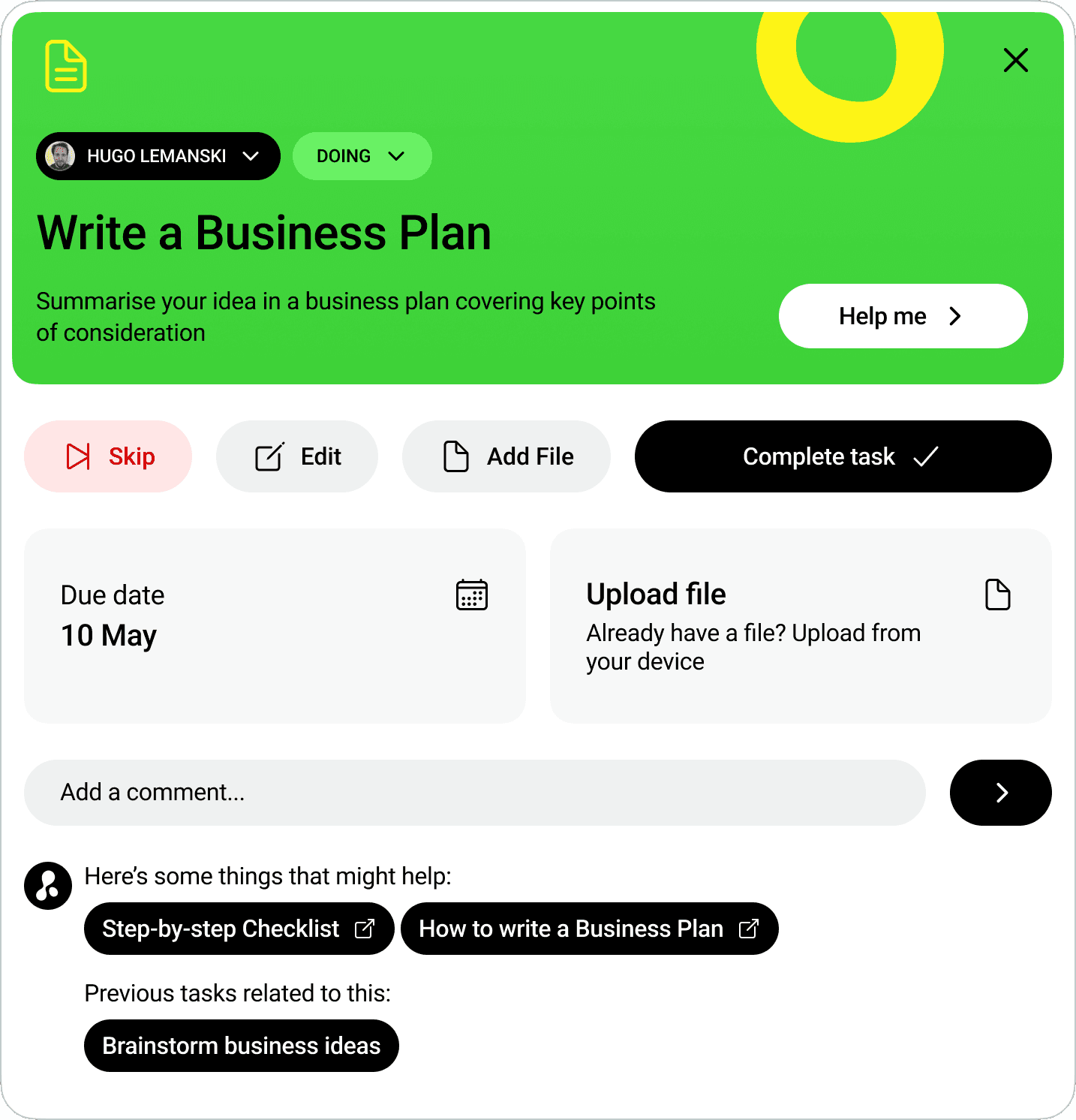 Task details